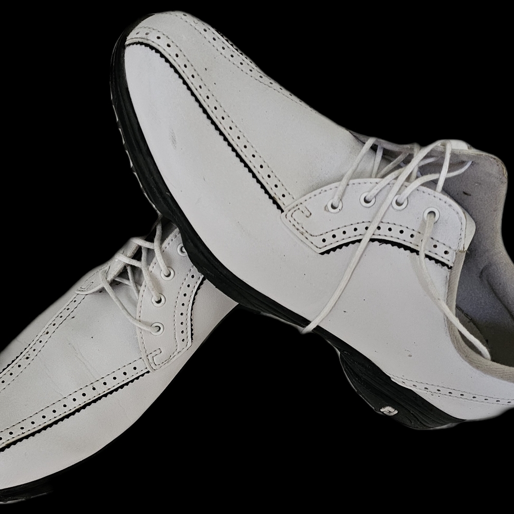 FootJoy GreenJoys 48414 White Synthetic Leather Golf Shoes -